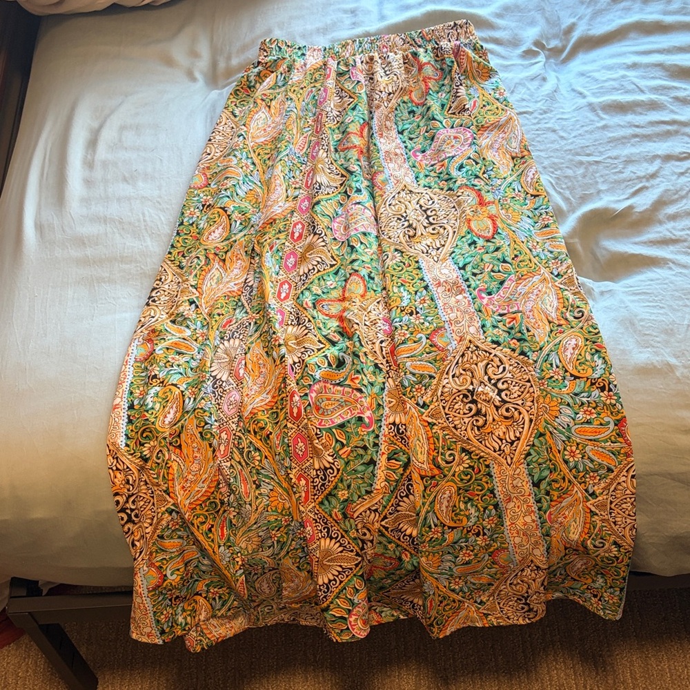 Floral Paisley Maxi Skirt